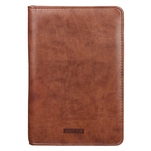 John 3:16 Brown LuxLeather Bible Study Kit