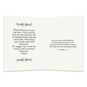 Personalized Thank You Card Custom Your Photo Image Upload Your Text Greeting Card