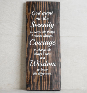 Serenity Prayer Wood Decor